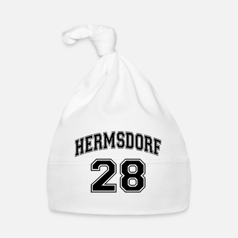 HERMSDORF 28 Nostalgie Design Berliner Bezirk PLZ Baby Bio-Mütze