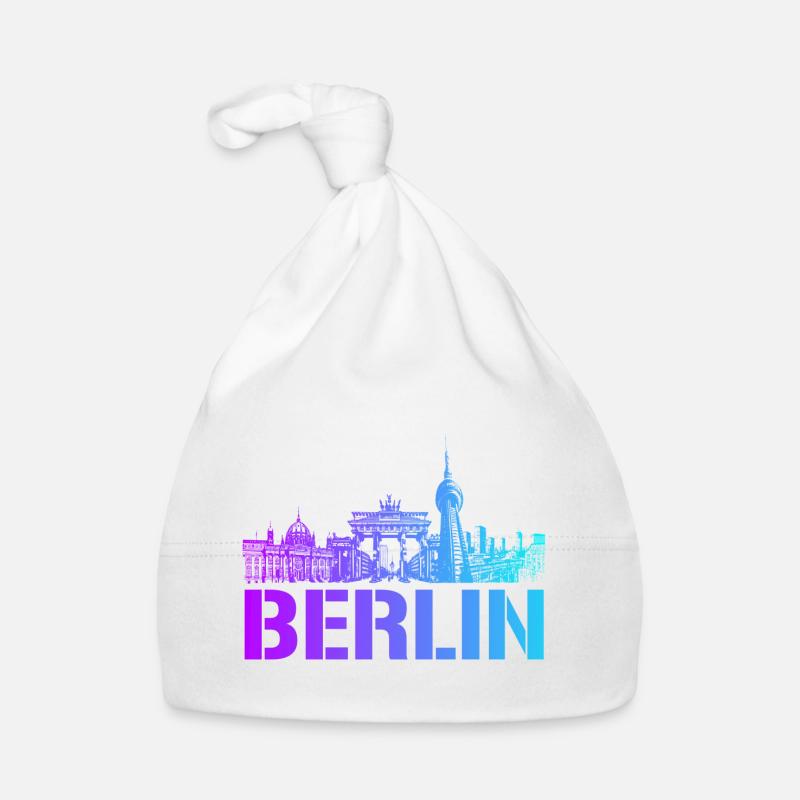 Berlin skyline with Berlin landmark Organic Baby Cap