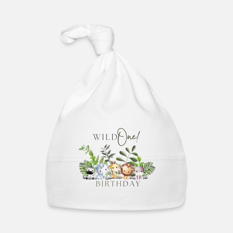 Wild One Birthday First Birthday with Animals Organic Baby Cap