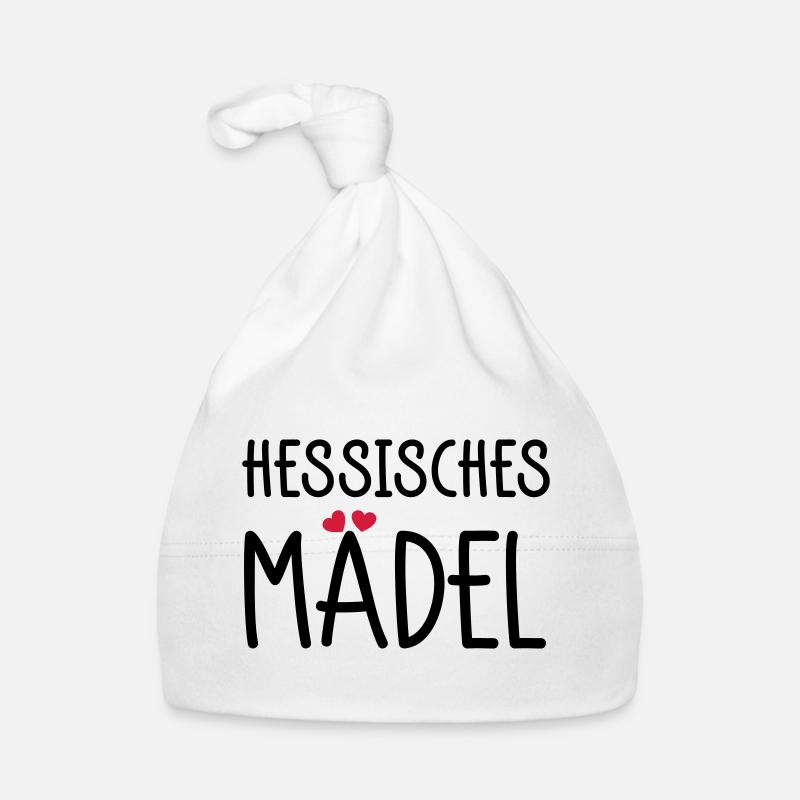 Hessisches Mädel - Baby Bio-Mütze - Weiß