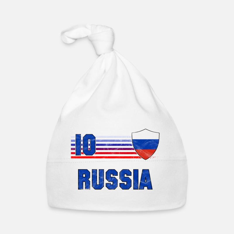 Équipe de Russie de football - Bonnet bio Bébé - blanc