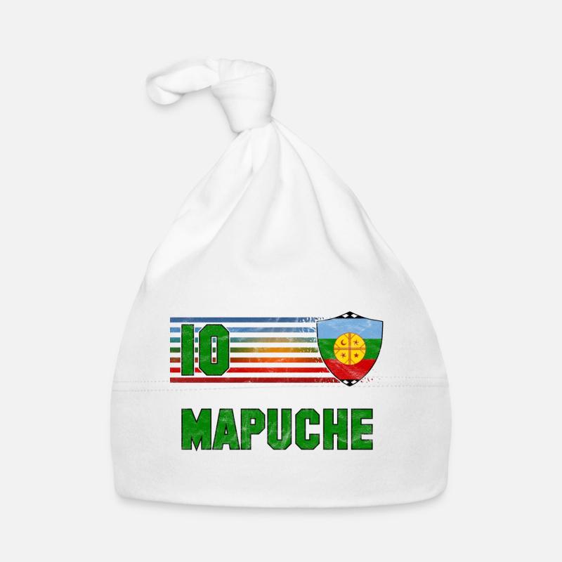 Équipe Mapuche de football - Bonnet bio Bébé - blanc