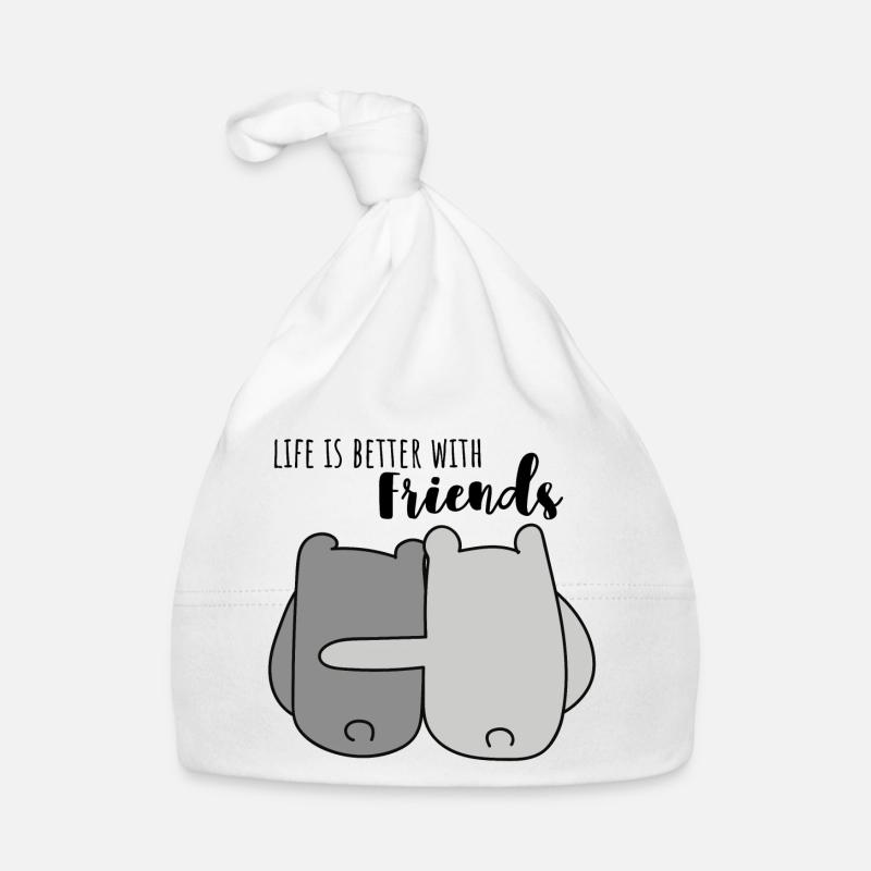 Life is better with friends. Organic Baby Cap