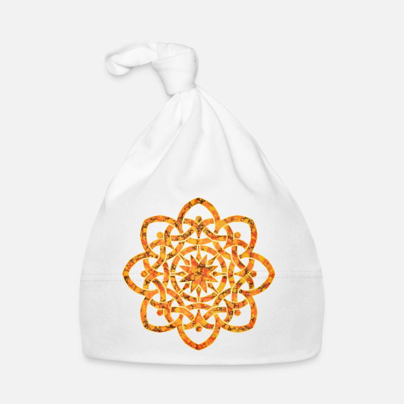 noeud celtique 19 e 212 - Bonnet bio Bébé - blanc
