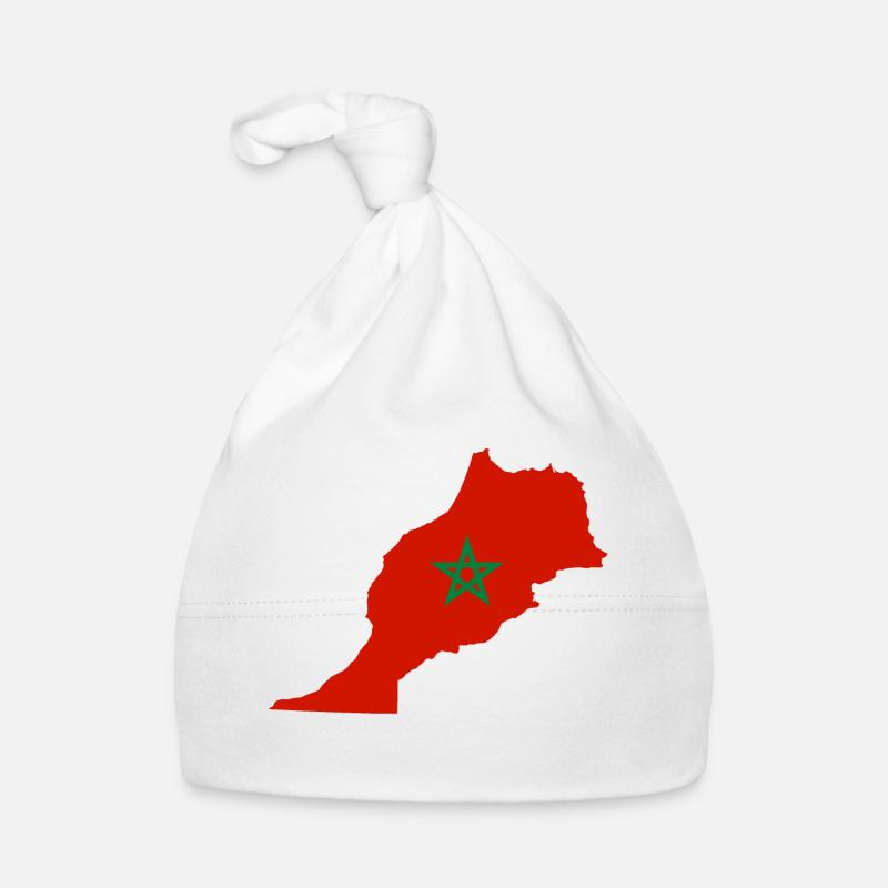 Idée cadeau carte drapeau Maroc Bonnet bio Bébé
