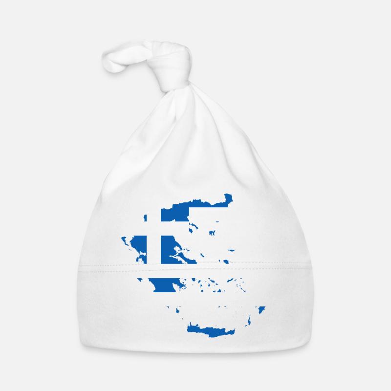 Greece flag gift idea map Organic Baby Cap