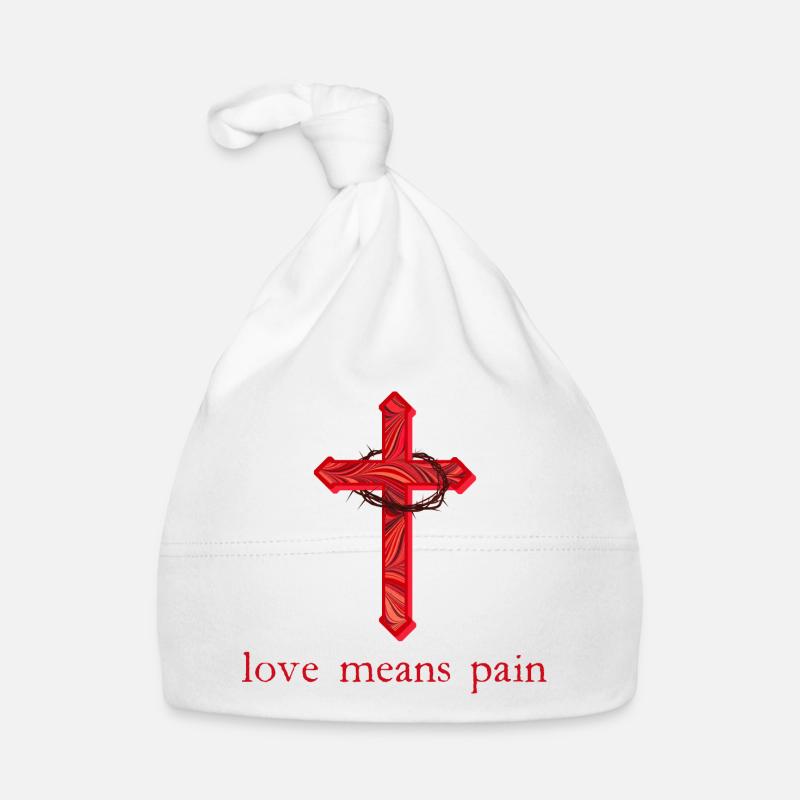 Cross with Thorns E 18 Organic Baby Cap