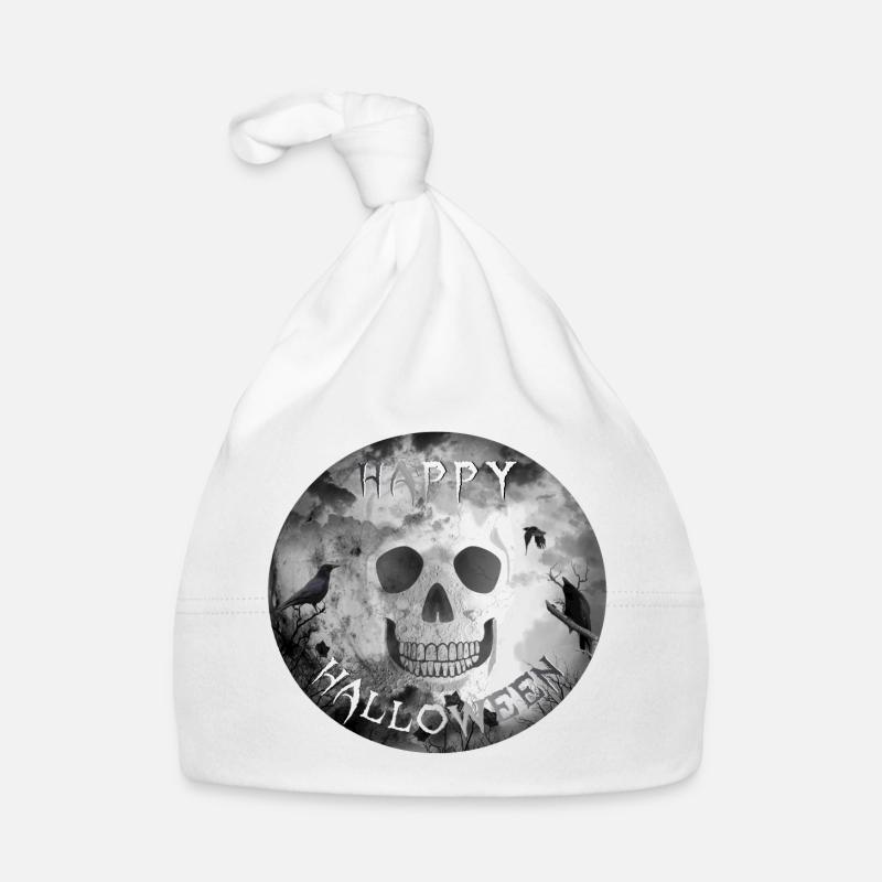 halloween skull crows Baby Bio-Mütze