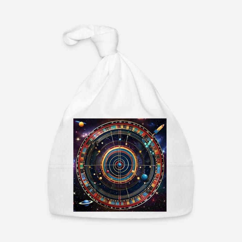 Planetare Präzision - Kosmische Dartscheibe Baby Bio-Mütze