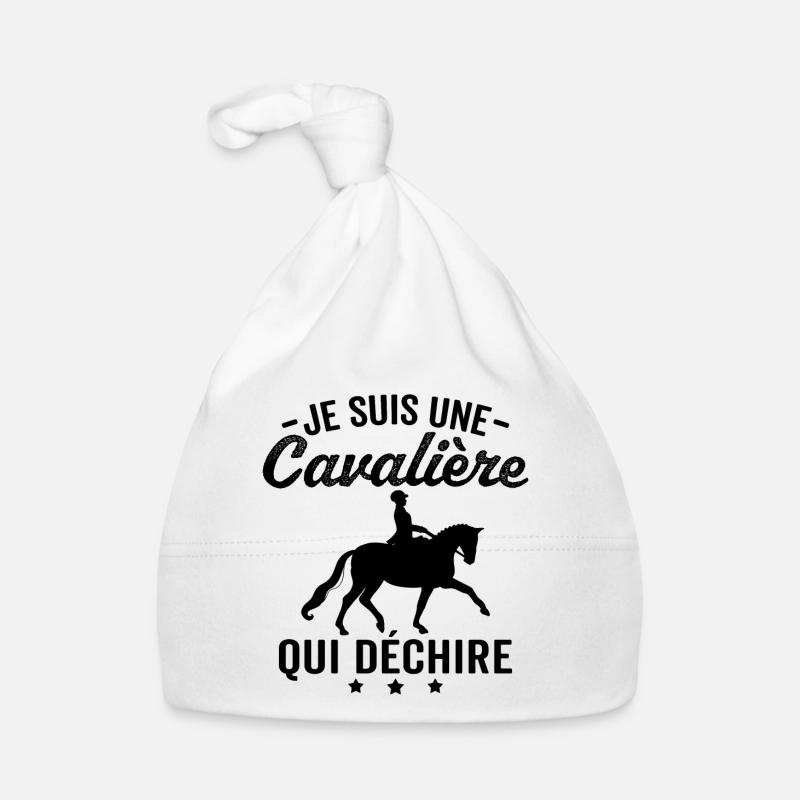 Je suis une cavalière qui déchire Bonnet bio Bébé