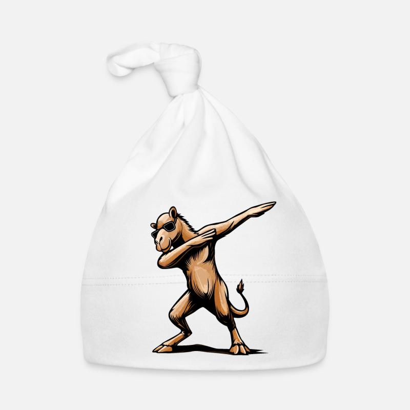 Cooles Dabbing Dab Dance Kamel mit Sonnenbrille Baby Bio-Mütze