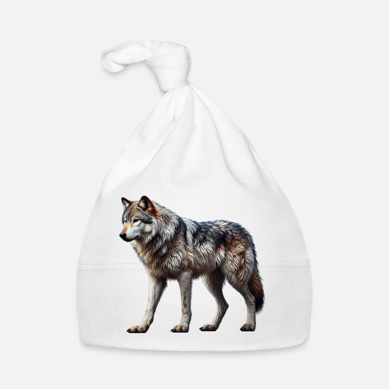 Wolf Organic Baby Cap