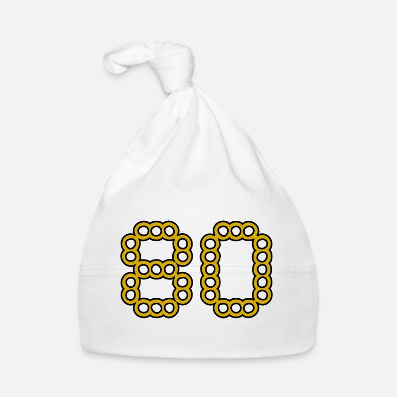 80. 80 YEARS. 80th ANNIVERSARY. 80 YEARS ANNIVERSARY. Organic Baby Cap