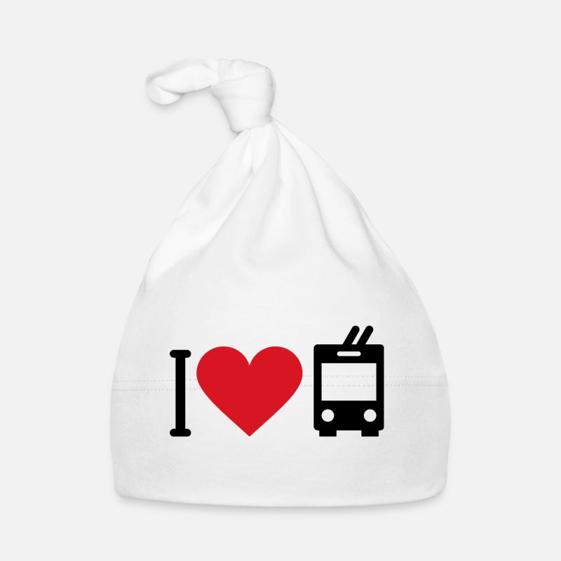 J’aime les trolleybus Bonnet bio Bébé