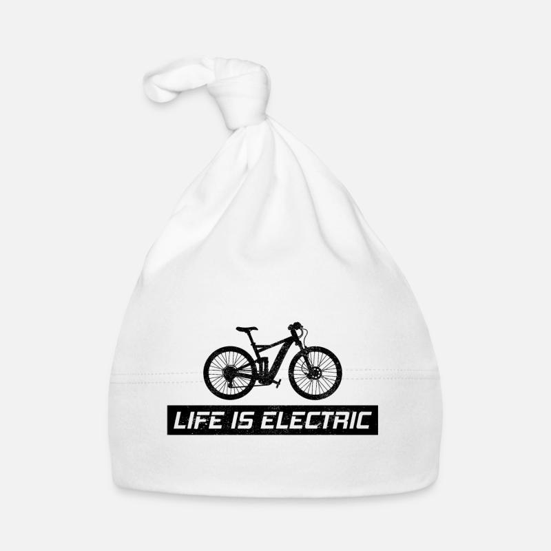 E-Bike Vélo électrique Vélo Cyclisme Biker VTT - Bonnet bio Bébé - blanc