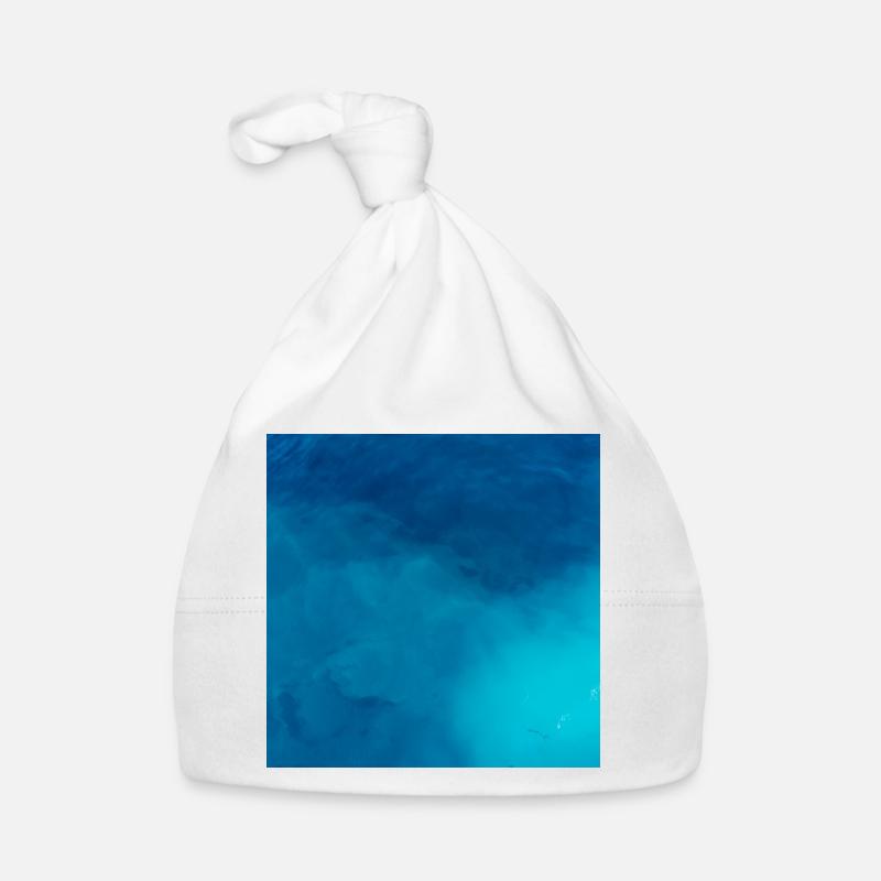 Blue Artistic Pattern Painting Art Blue Tones Organic Baby Cap