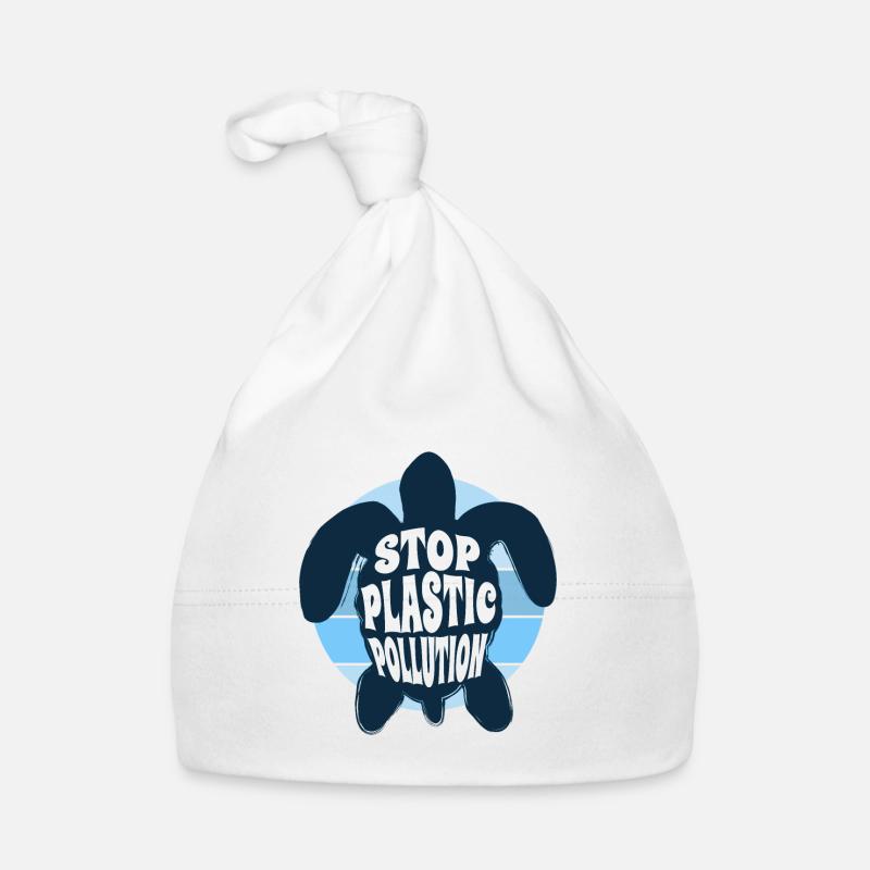 Stoppen Sie bitte Plastik Baby Bio-Mütze