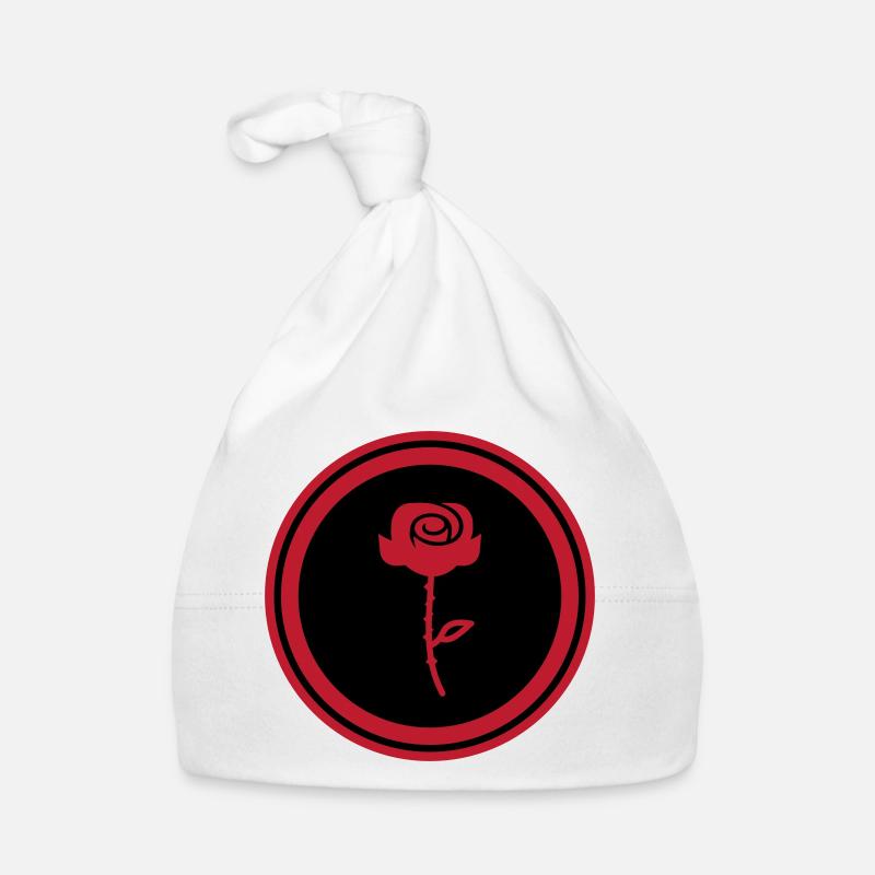 Rose Symbol Organic Baby Cap