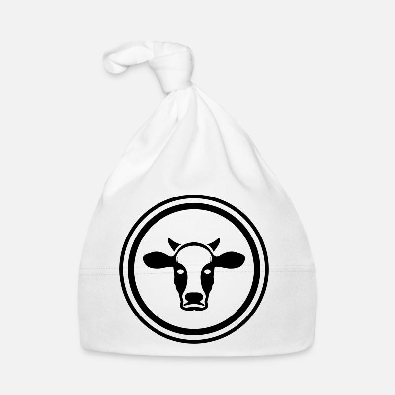 Symbole de la tête de vache Bonnet bio Bébé