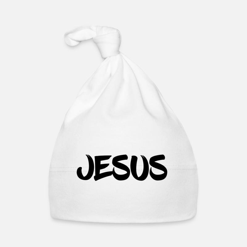Jesus - Baby Bio-Mütze - Weiß