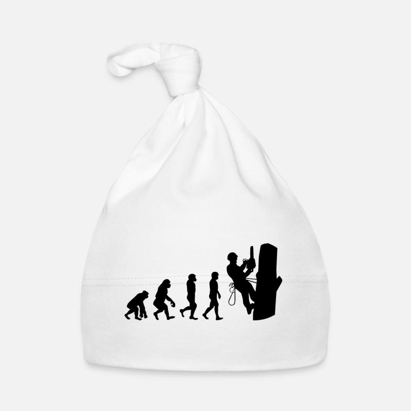 Arboriculteur Grimpeur Escalade Tondeuse Evolution - Bonnet bio Bébé - blanc