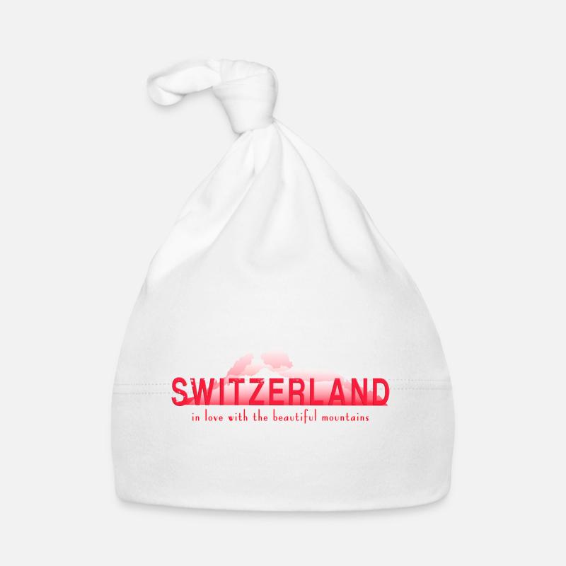 switzerland mountains - Baby Bio-Mütze - Weiß