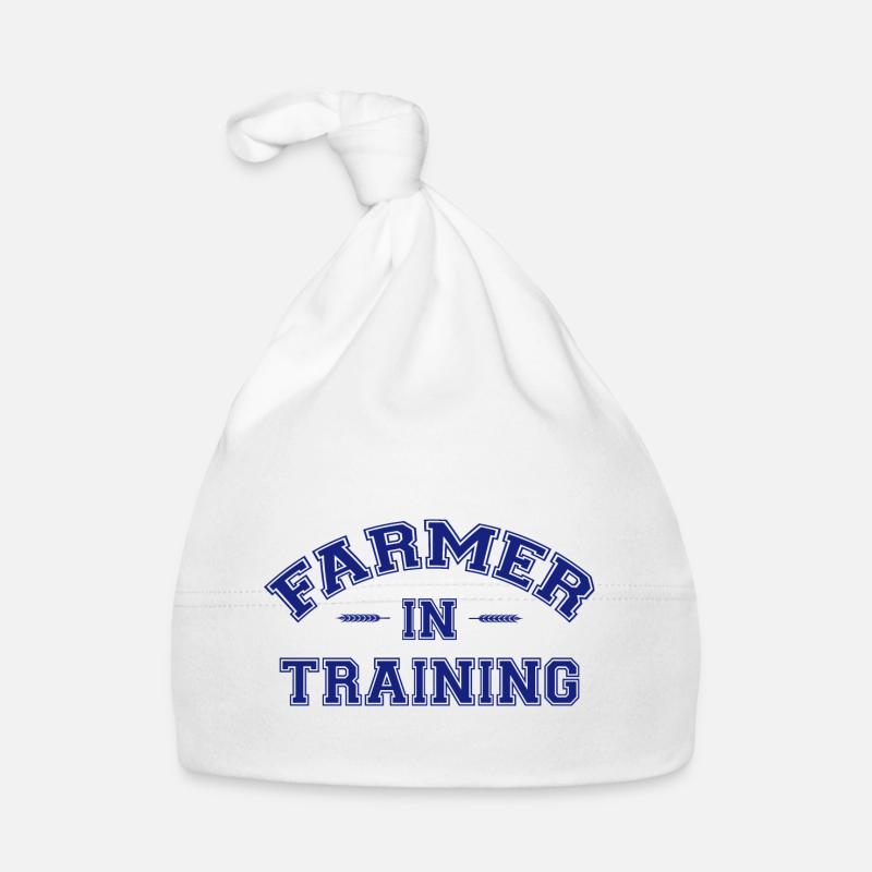 Lustiger landwirtschaftlicher Bauer in Ausbildung Baby Bio-Mütze