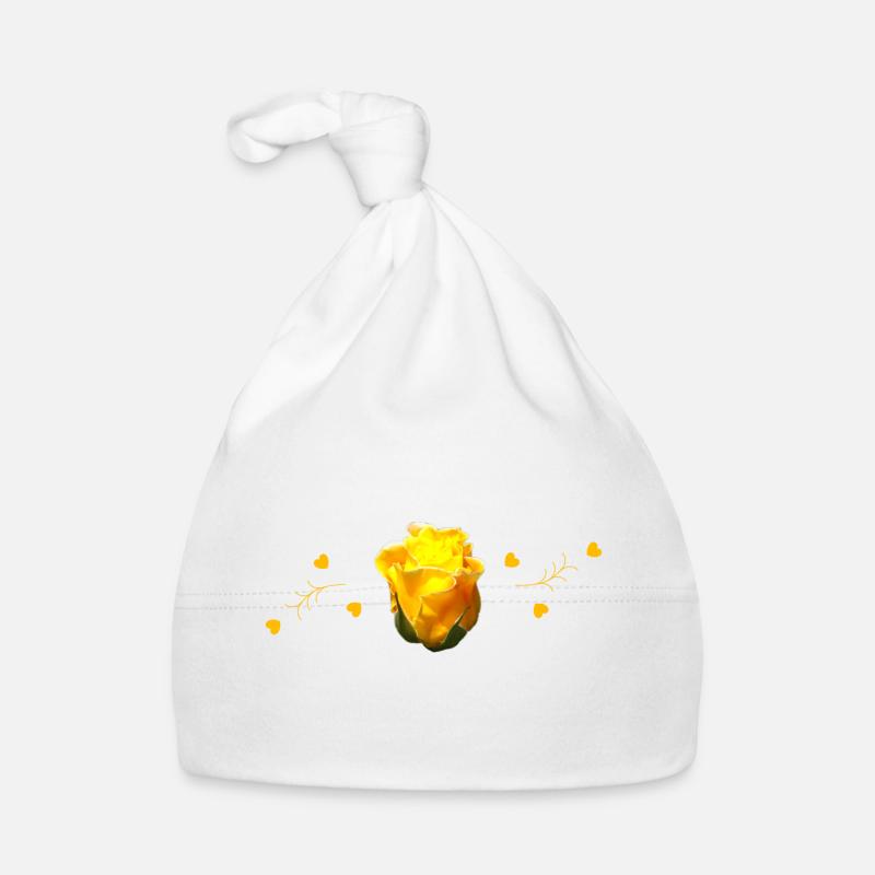 yellow roses Organic Baby Cap