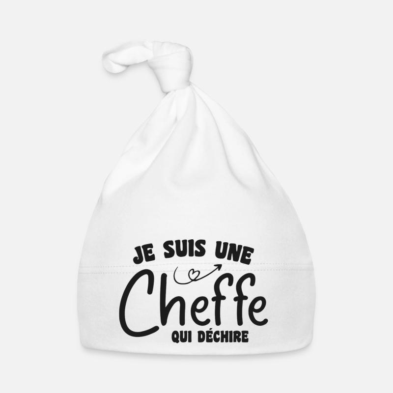 Je suis une cheffe qui déchire Bonnet bio Bébé