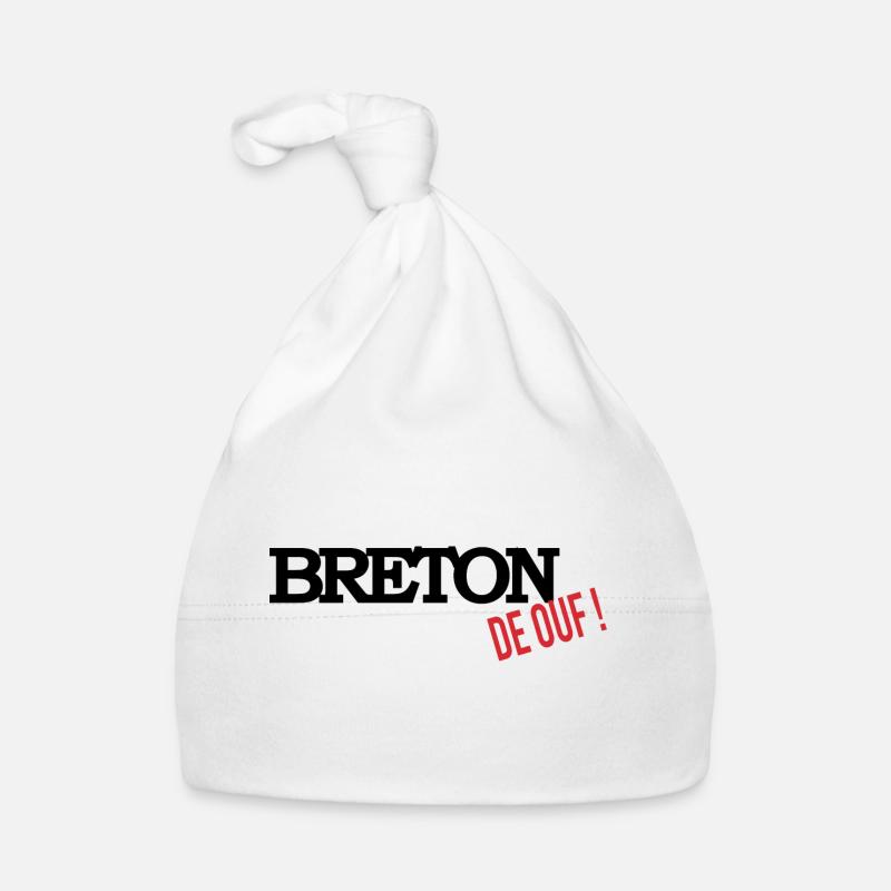 Breton de ouf - Bonnet bio Bébé - blanc