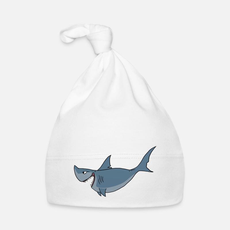 Requin requin océan dessin animé comique Bonnet bio Bébé