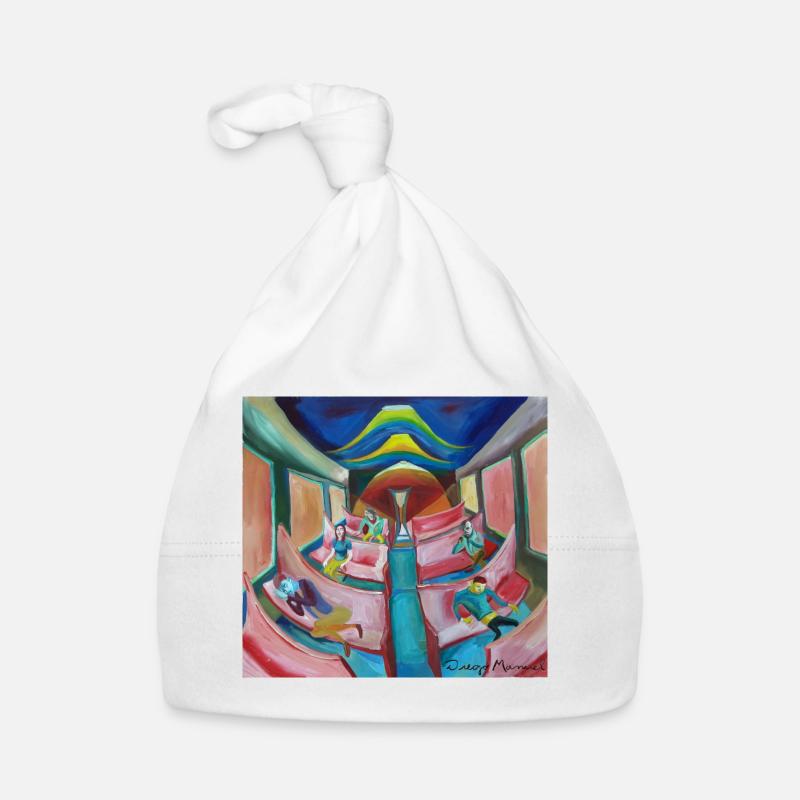 train at night 3 Organic Baby Cap