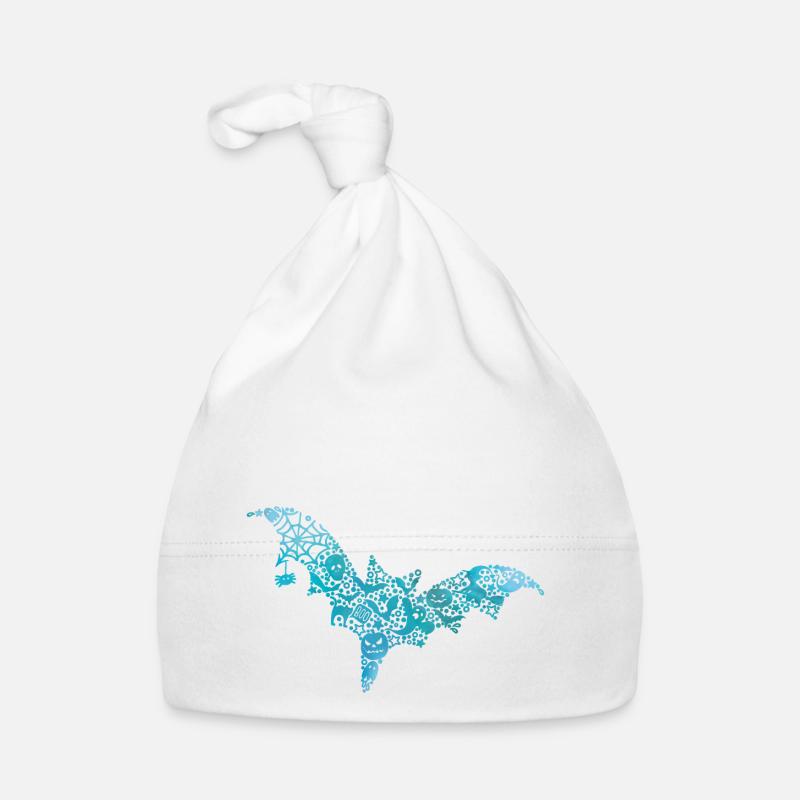 chauve souris - Bonnet bio Bébé - blanc