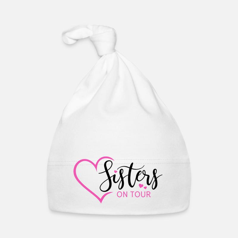 Sœurs Sœurs Frères et sœurs Sœurs en tournée - Bonnet bio Bébé - blanc