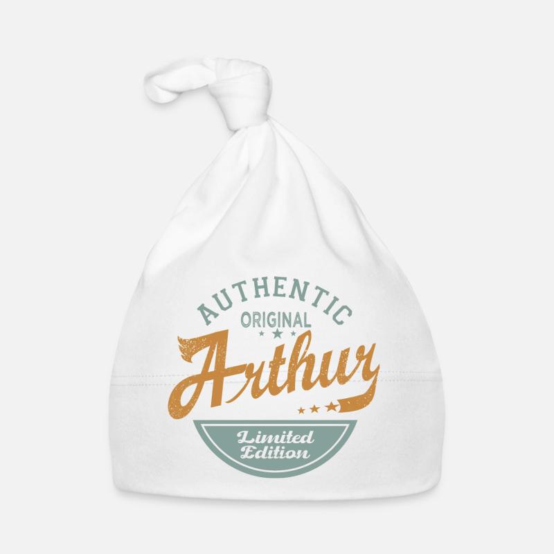 Arthur Name Gift Personalized Arthur Tshirt Organic Baby Cap