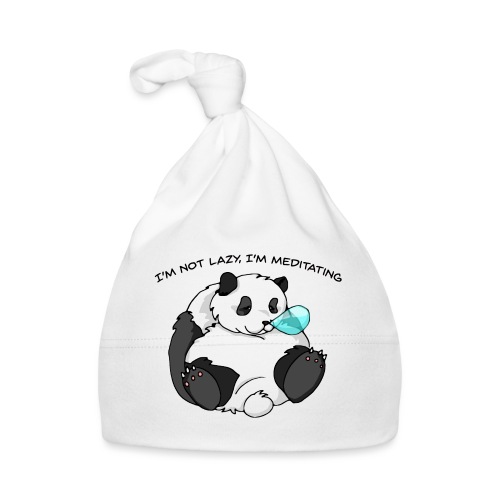 Panda: I’m not lazy, I’m meditating - Baby Bio-Mütze