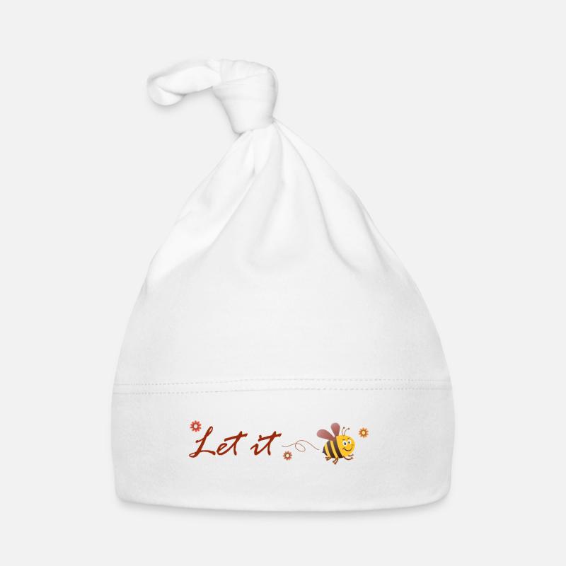 Let it be bee bee Organic Baby Cap