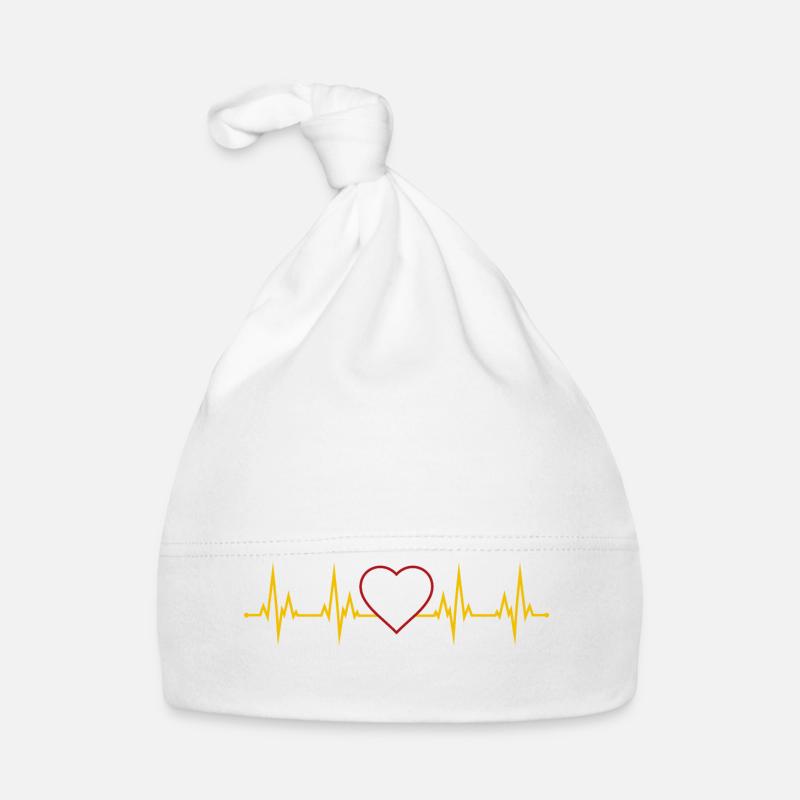 Battement de coeur en Espagne - Bonnet bio Bébé - blanc