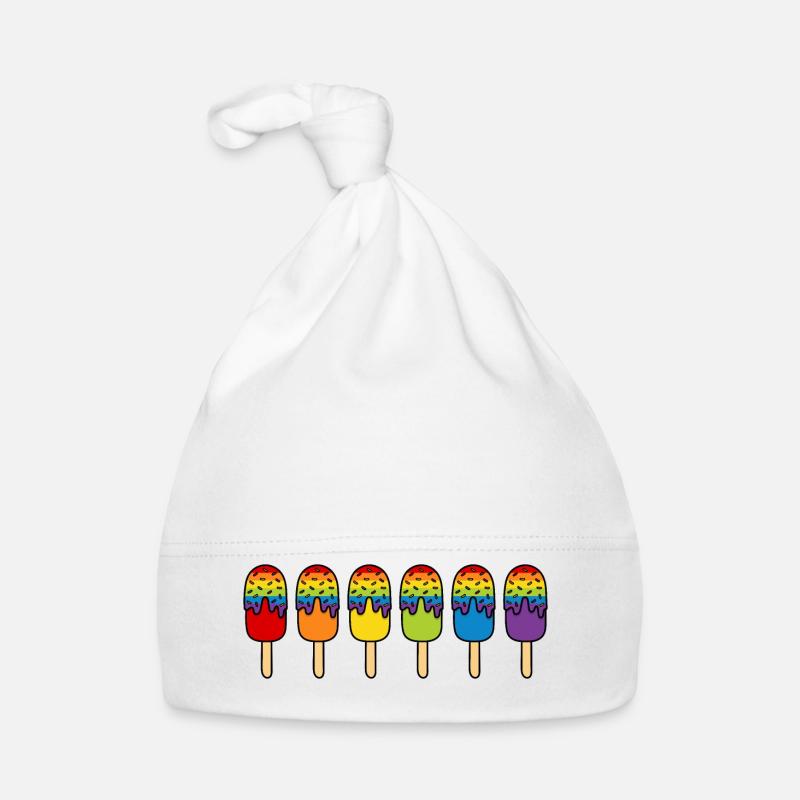 EIS Regenbogen LGBTQ+ Schoko Eiscreme Pride Month Baby Bio-Mütze