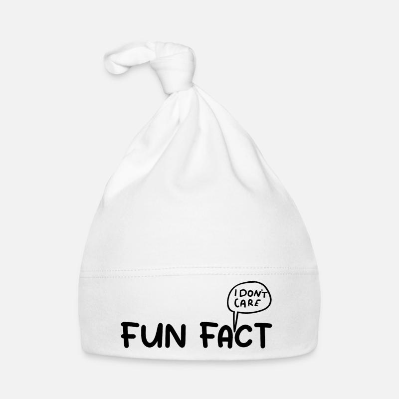 Fun Fact: I Don't Care | Funny Saying Sarcastic Organic Baby Cap