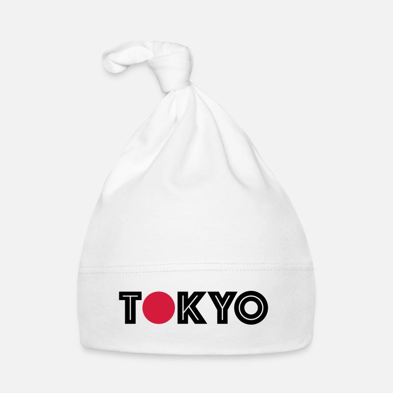 Chemise Tokyo avec un point rouge Bonnet bio Bébé