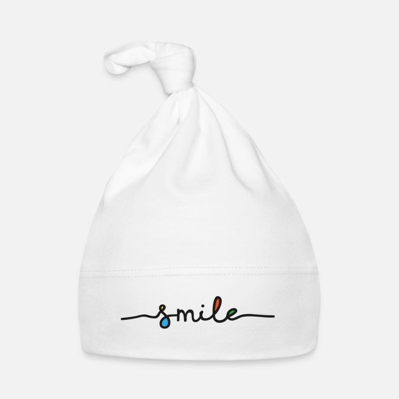 Smile Schrift Baby Bio-Mütze