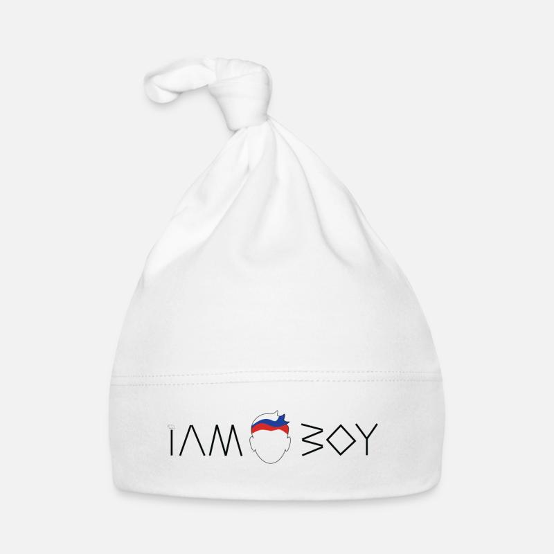 Je suis un garçon russe - Bonnet bio Bébé - blanc