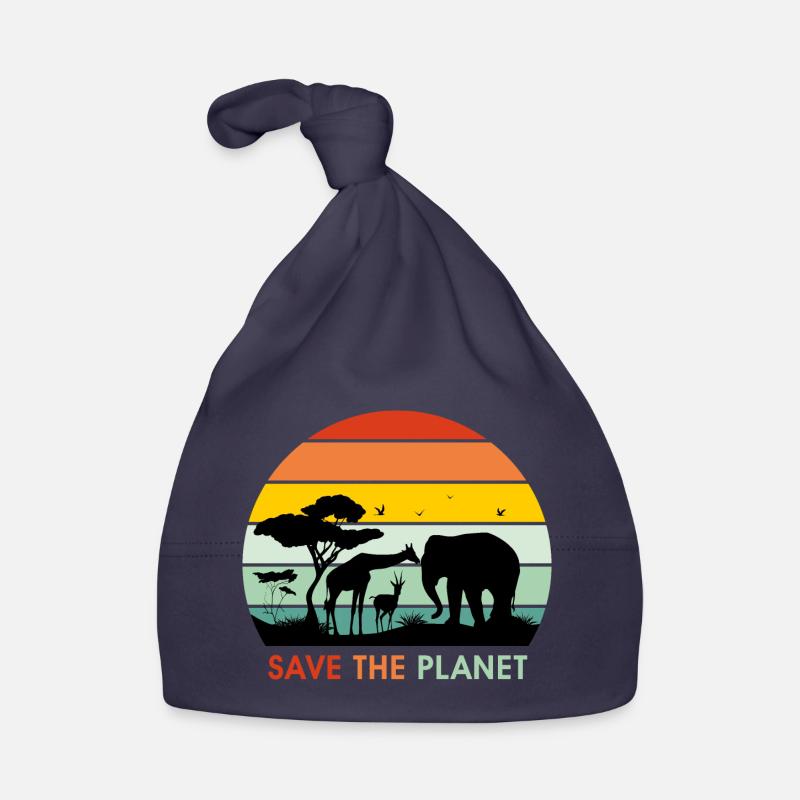 Save the planet. Design for print on white Organic Baby Cap
