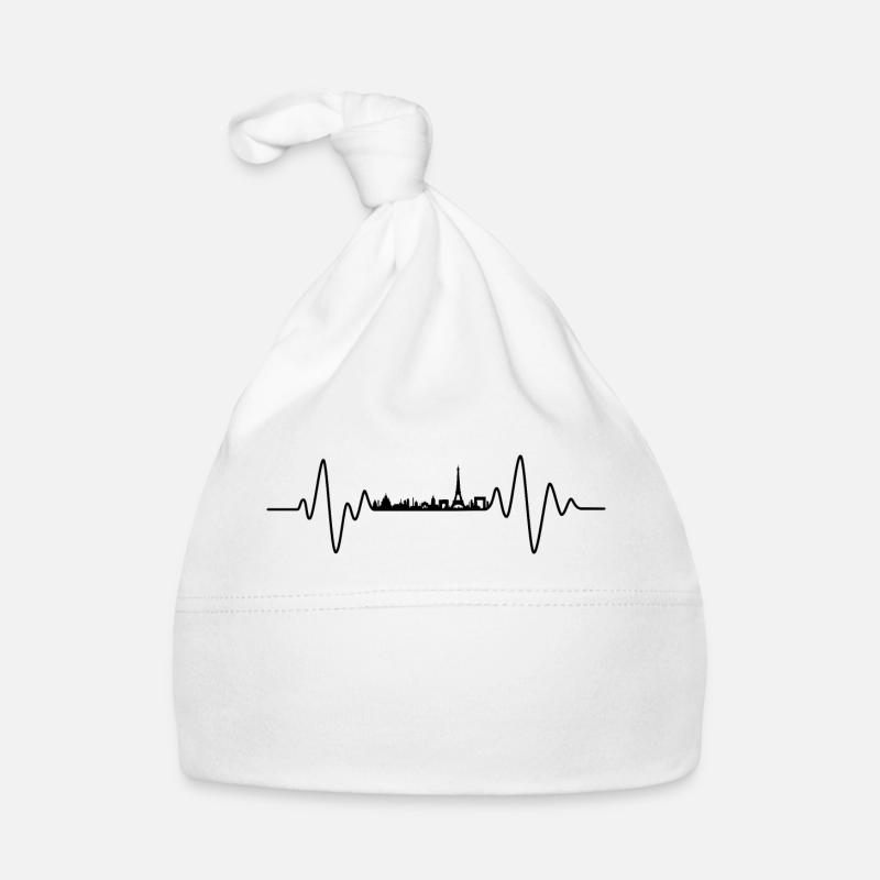 Paris Heartbeat Skyline Paris Bonnet bio Bébé