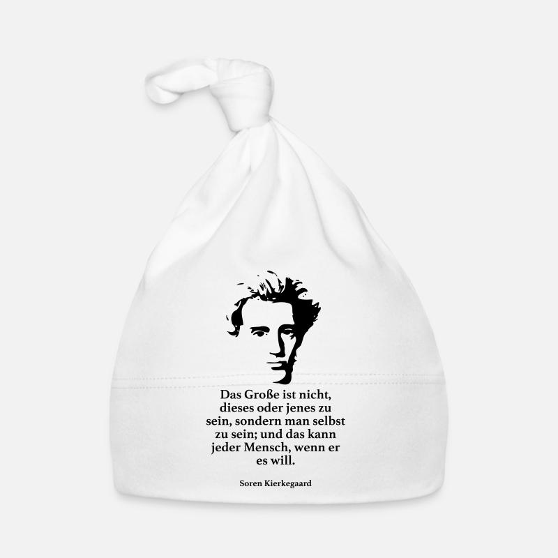 Kierkegaard: Das Große ist nicht, dieses oder jen - Baby Bio-Mütze - Weiß