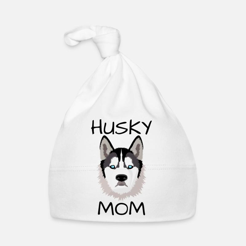 Husky maman - Bonnet bio Bébé - blanc