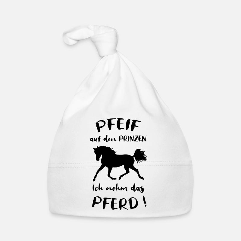Pfeif auf den Prinzen Ich nehm das Pferd Geschenk Baby Bio-Mütze