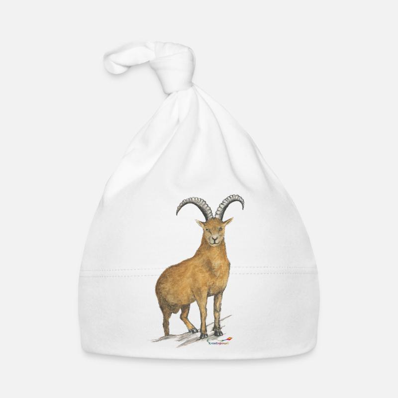 Capricorne - Bonnet bio Bébé - blanc