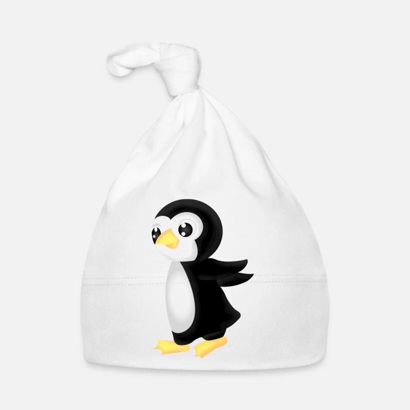 pingu de course - Bonnet bio Bébé - blanc